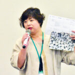 報告を行う 工藤 奈美さん この日のために大分県から参加してくれました