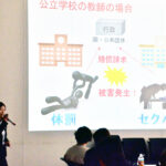 求償権について講演する日本体育大学の南部 さおりさん